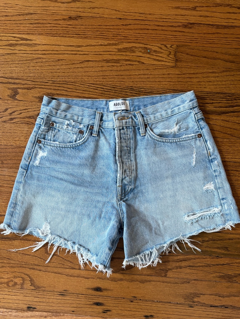 AGOLDE Parker Long Jean shorts